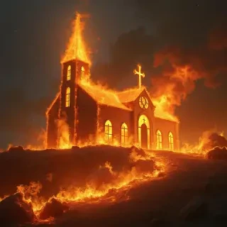Imagen diga Iglesia Fuego de Dios c on la llama